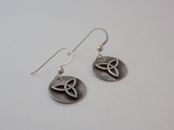 Sterling Silver Small Celtic Triquetra Earrings