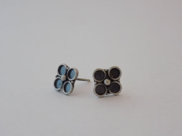 Flower Earrings in Argentium Silver