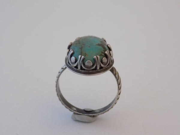 Sterling Silver and Turquoise Ring - Size 8