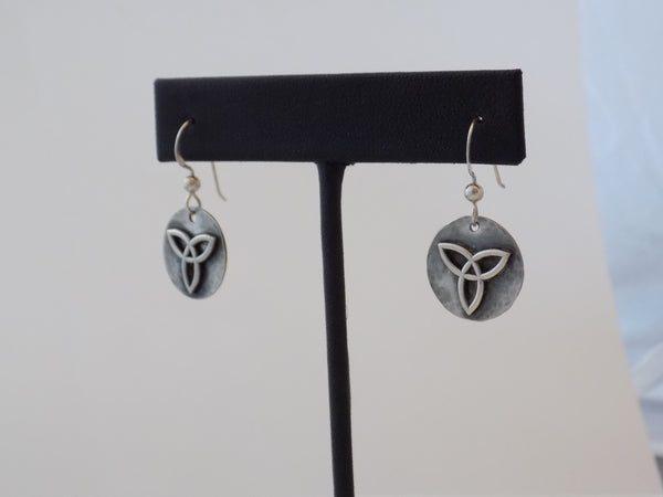 Sterling Silver Small Celtic Triquetra Earrings