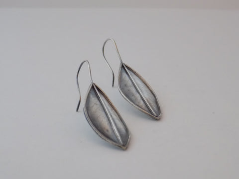 Argentium Leaf Earrings