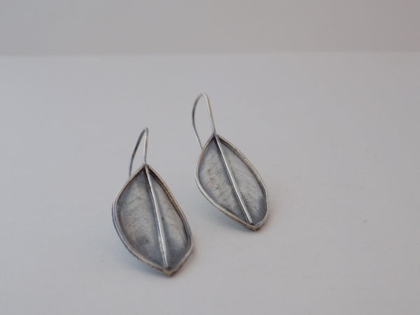Argentium Leaf Earrings