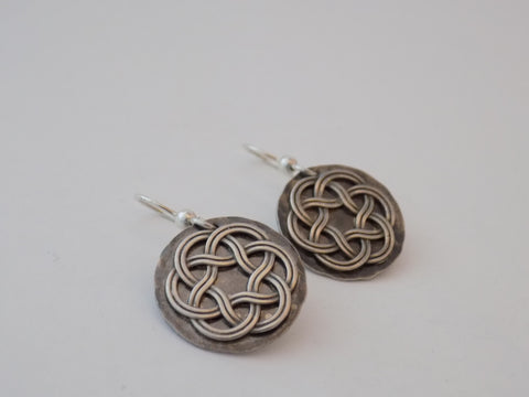 Sterling Silver Celtic Knot Circle Earrings