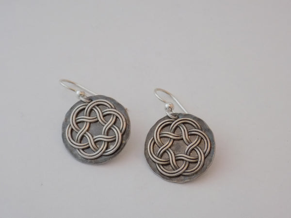 Sterling Silver Celtic Knot Circle Earrings