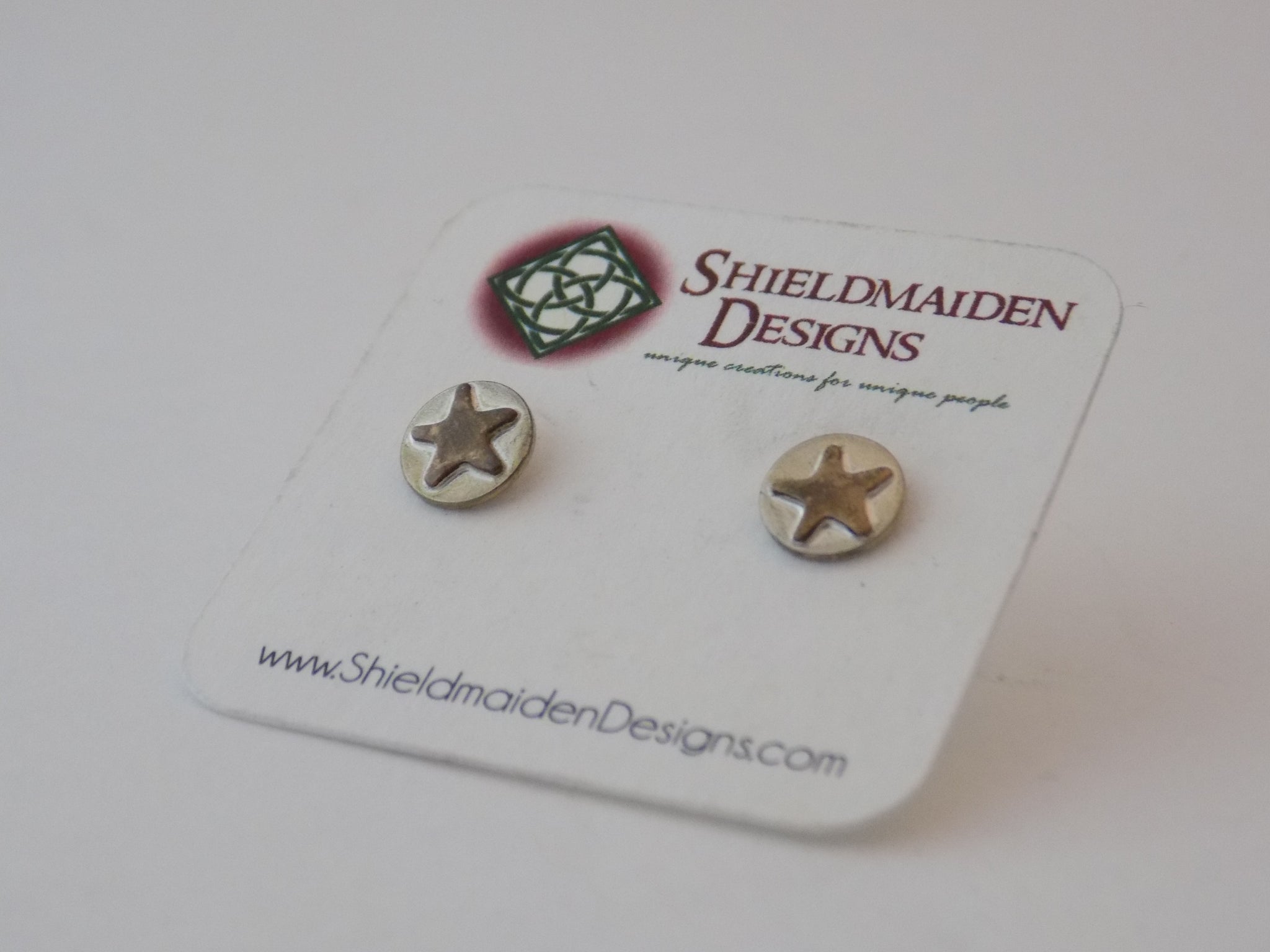 Sterling Silver and Brass Star Earrings