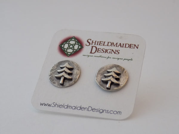 Sterling Silver Christmas Tree Earrings
